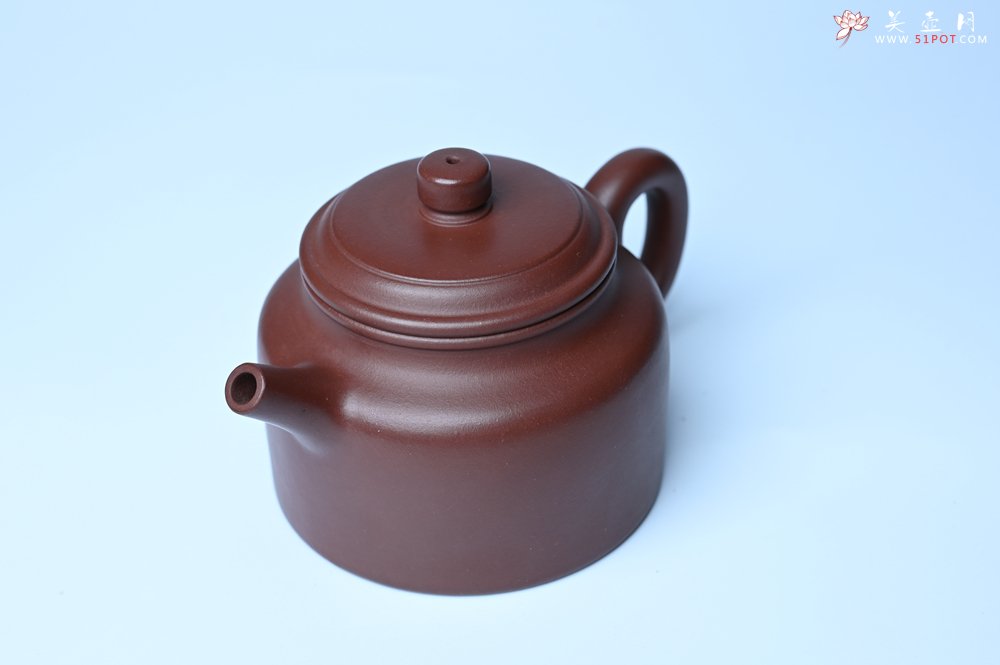 紫砂壶图片：油润黄龙山4号深井红皮龙 全手工德中壶 - 全手工紫砂壶网
