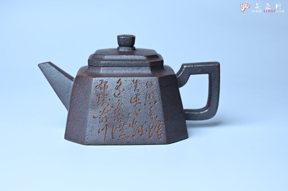 紫砂壶图片：美壶特惠 柴烧八方紫砂壶 茶人醉爱 - 全手工紫砂壶网