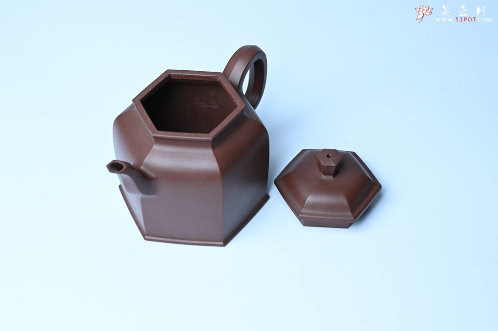 紫砂壶图片：美壶特惠 精致全手工六方金钟 泥料超好 - 全手工紫砂壶网