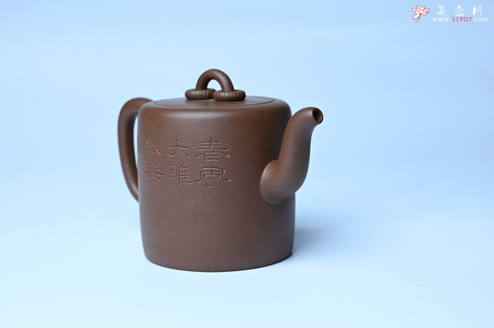 紫砂壶图片：美壶特惠 潜力股王静然 优质紫泥双圈壶 春风大雅能容物 装饰文雅 - 全手工紫砂壶网