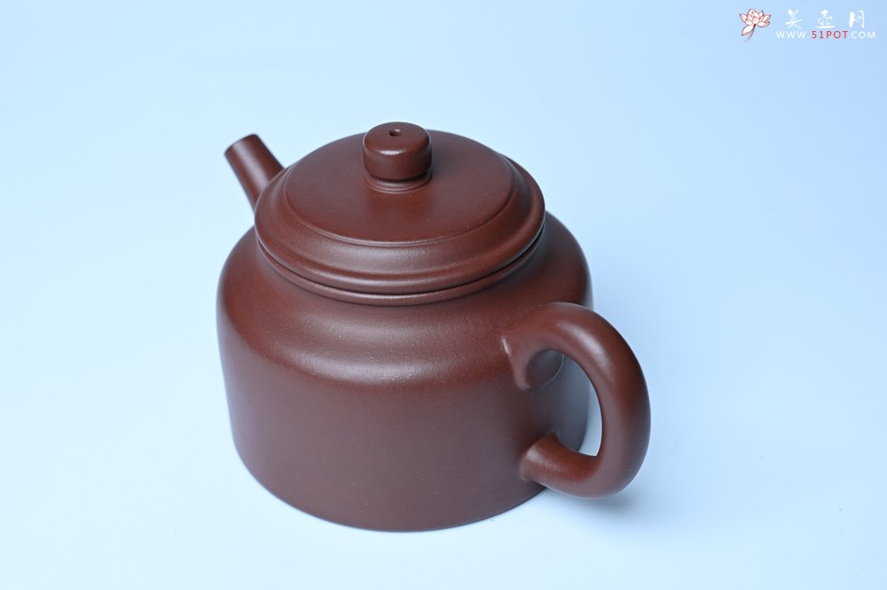 紫砂壶图片：油润黄龙山4号深井红皮龙 全手工德中壶 - 全手工紫砂壶网