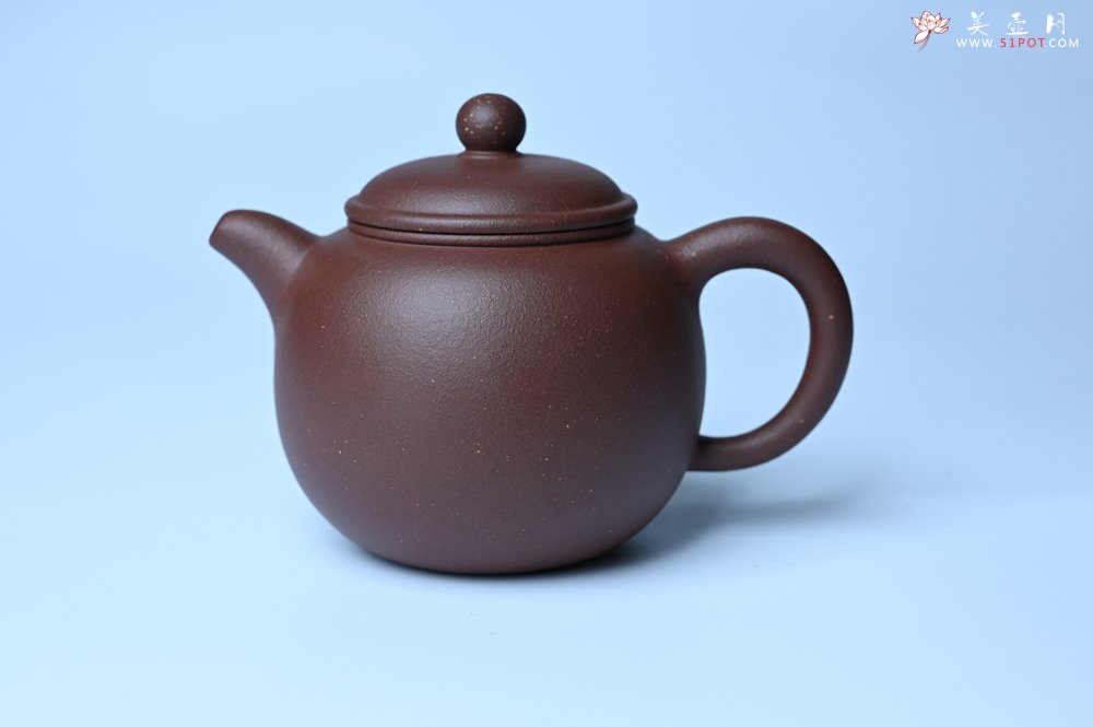 紫砂壶图片：毛国强入室弟子黄云初 特好老紫泥匏尊壶 名家何水法书法“坐忘” 刘世涛伯陶刻 - 全手工紫砂壶网