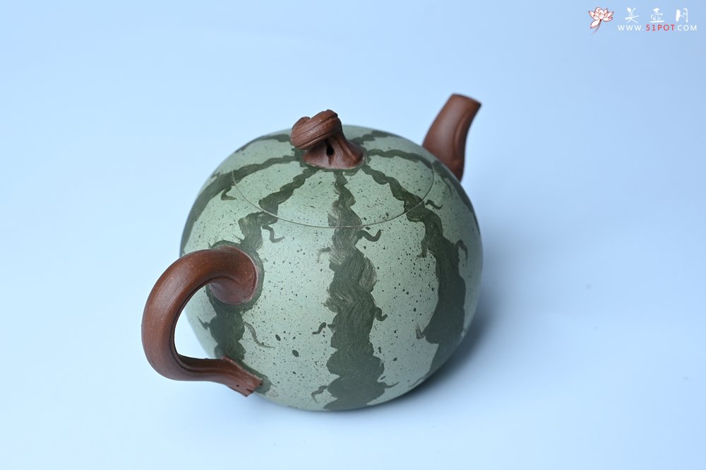 紫砂壶图片：美壶特惠 精致西瓜紫砂壶 茶人醉爱 - 全手工紫砂壶网