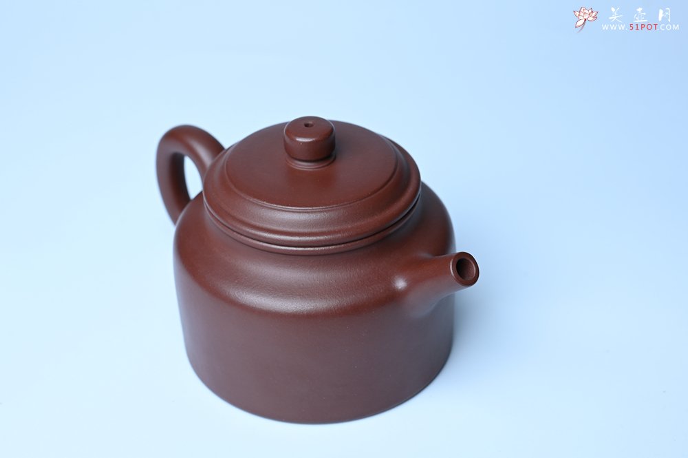 紫砂壶图片：油润黄龙山4号深井红皮龙 全手工德中壶 - 全手工紫砂壶网