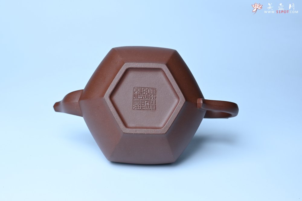 紫砂壶图片：实力派张海艳全手工六方笑樱壶 做工灰常精致 气韵流畅 - 全手工紫砂壶网