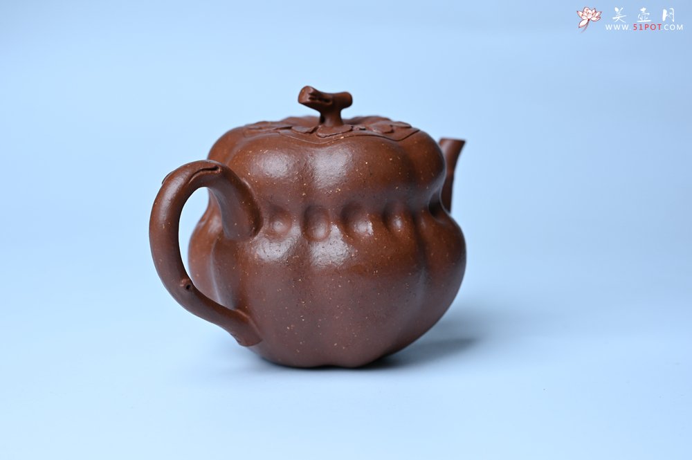 紫砂壶图片：美壶特惠 特好降坡泥 柿柿如意紫砂壶 肌理丰富生动 - 全手工紫砂壶网