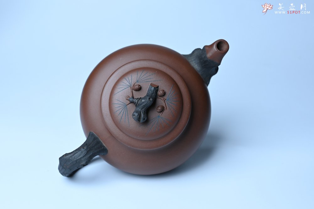 紫砂壶图片：美壶特惠 精致报春系列之松报春壶 - 全手工紫砂壶网