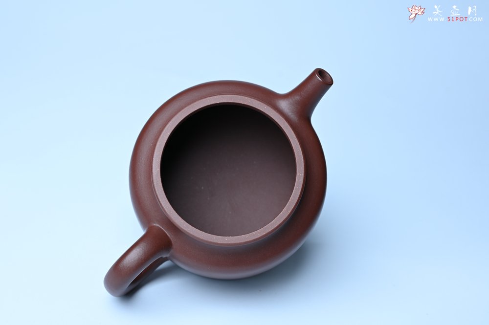 紫砂壶图片：油润黄龙山4号深井红皮龙 全手工德中壶 - 全手工紫砂壶网