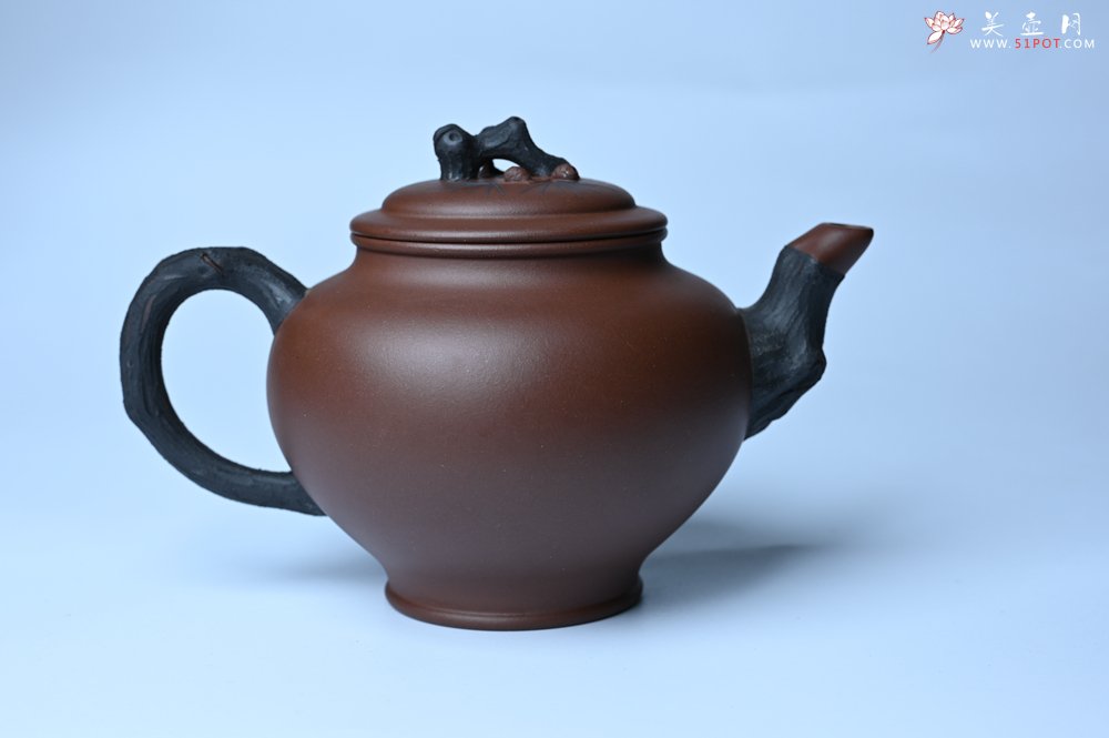 紫砂壶图片：美壶特惠 精致报春系列之松报春壶 - 全手工紫砂壶网