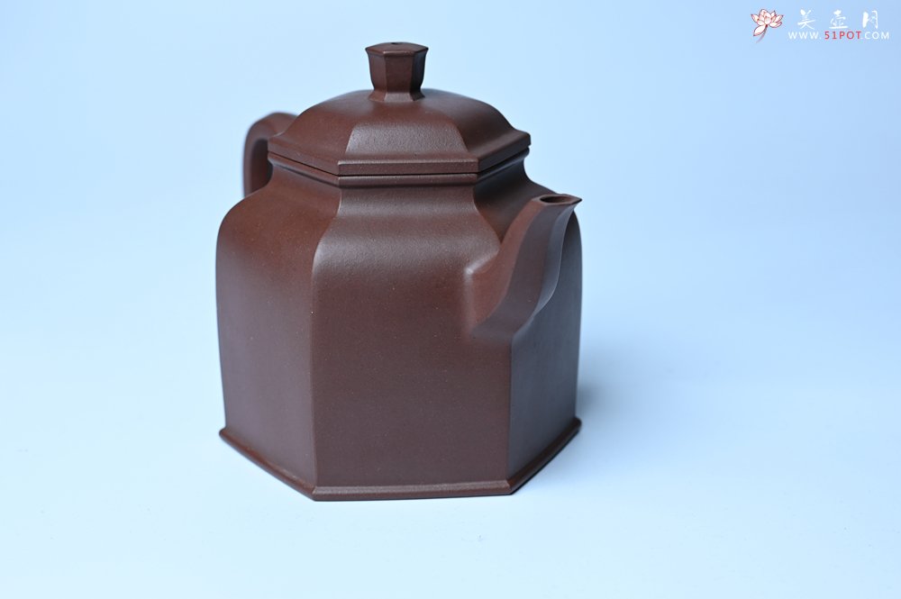 紫砂壶图片：美壶特惠 精致全手工六方金钟 泥料超好 - 全手工紫砂壶网