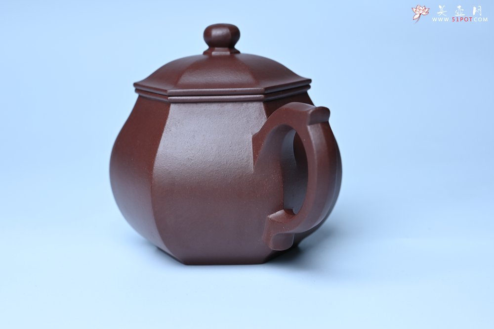 紫砂壶图片：全手工六方高韵 韵味悠长 - 全手工紫砂壶网