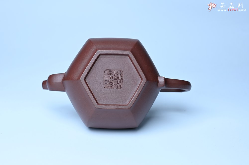 紫砂壶图片：全手工六方高韵 韵味悠长 - 全手工紫砂壶网
