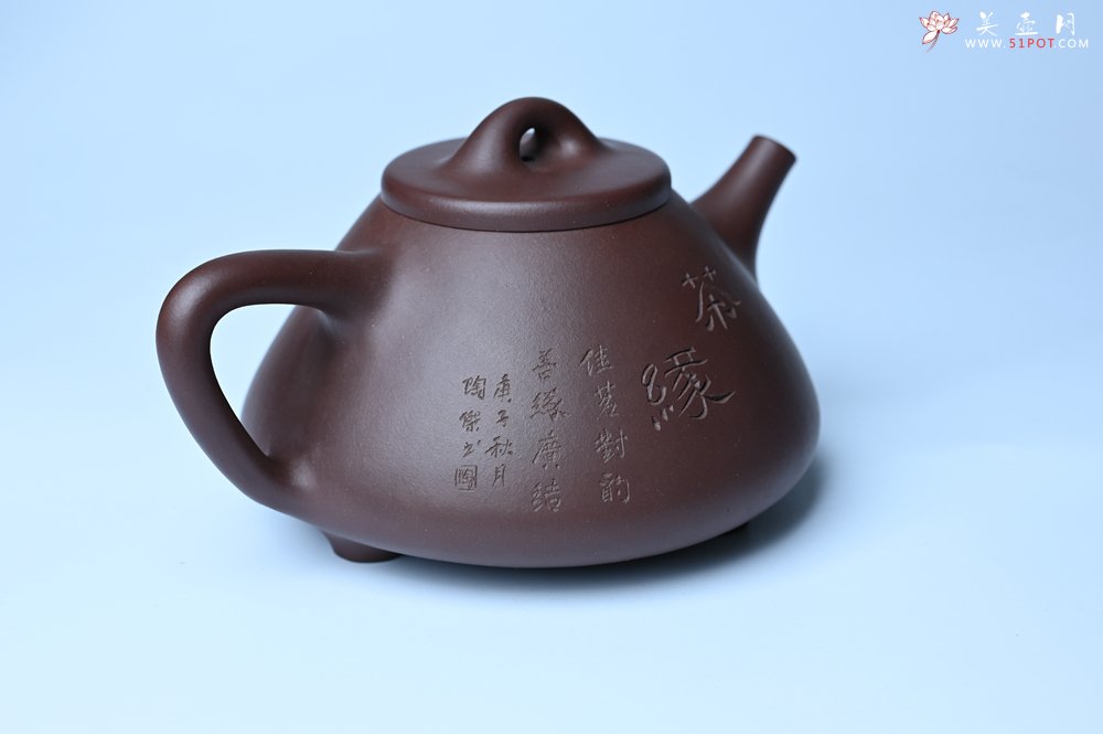 紫砂壶图片：潜力股周小培 特好全手工底槽清子冶石瓢 助工装饰品茶玩壶图 特文气 - 全手工紫砂壶网