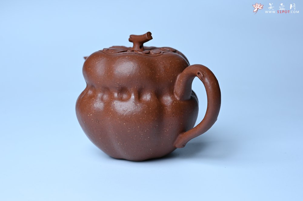 紫砂壶图片：美壶特惠 特好降坡泥 柿柿如意紫砂壶 肌理丰富生动 - 全手工紫砂壶网