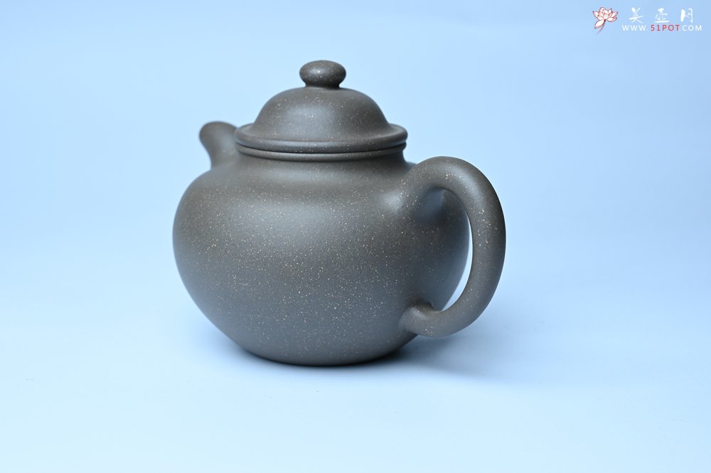 紫砂壶图片：美壶特惠 精致青段大亨掇只壶 茶人醉爱 - 全手工紫砂壶网