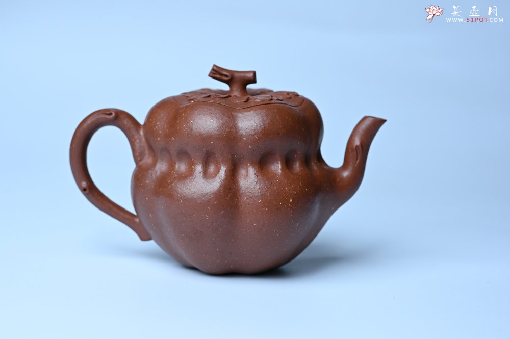 紫砂壶图片：美壶特惠 特好降坡泥 柿柿如意紫砂壶 肌理丰富生动 - 全手工紫砂壶网