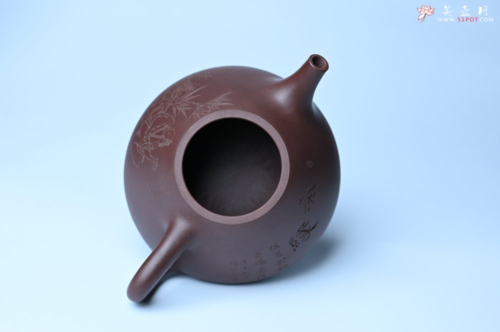 紫砂壶图片：潜力股周小培 特好全手工底槽清子冶石瓢 助工装饰品茶玩壶图 特文气 - 全手工紫砂壶网