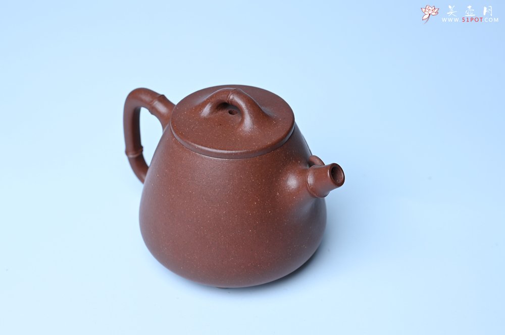 紫砂壶图片：美壶特惠 优质紫泥竹叶高石瓢壶 茶人醉爱 - 全手工紫砂壶网