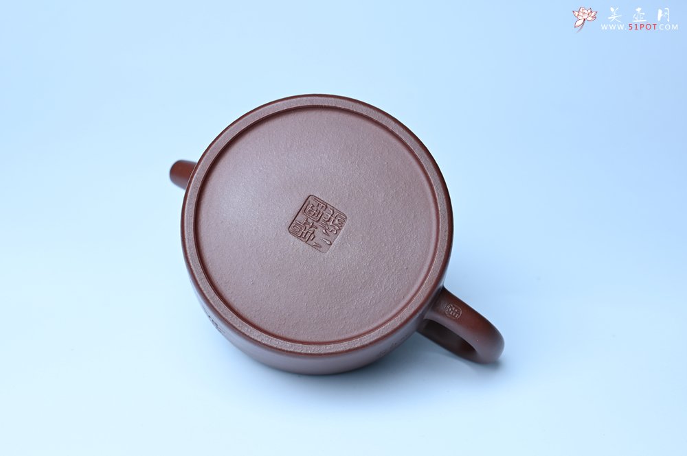 紫砂壶图片：油润黄龙山4号深井红皮龙 全手工德中壶 做工特好 装饰清供图 特文气 - 全手工紫砂壶网