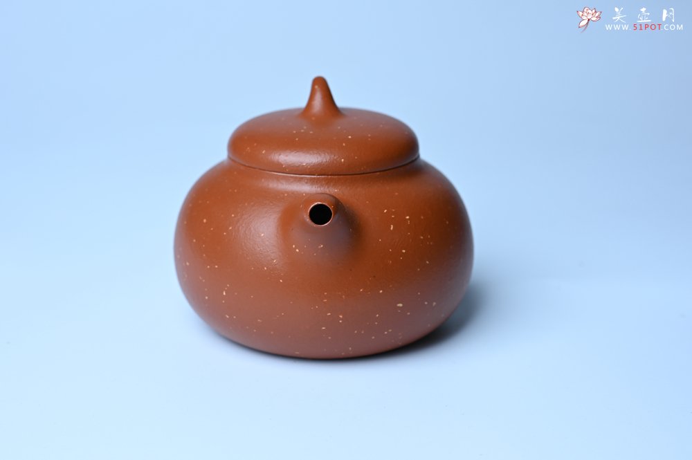 紫砂壶图片：美壶特惠 特好红泥桂花砂茄段壶 茶人醉爱 - 全手工紫砂壶网