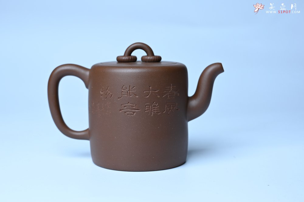 紫砂壶图片：美壶特惠 潜力股王静然 优质紫泥双圈壶 春风大雅能容物 装饰文雅 - 全手工紫砂壶网