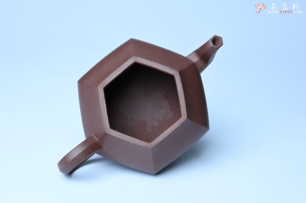 紫砂壶图片：美壶特惠 朱老师全手工六方君德壶 茶人醉爱 - 全手工紫砂壶网