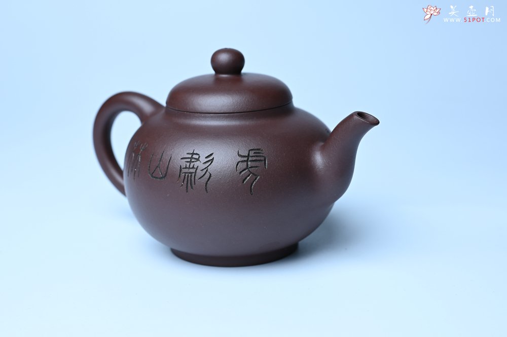 紫砂壶图片：油润黄龙山底槽青 全手工熹微壶 文气装饰 虎啸山林 期待与您结缘 - 全手工紫砂壶网