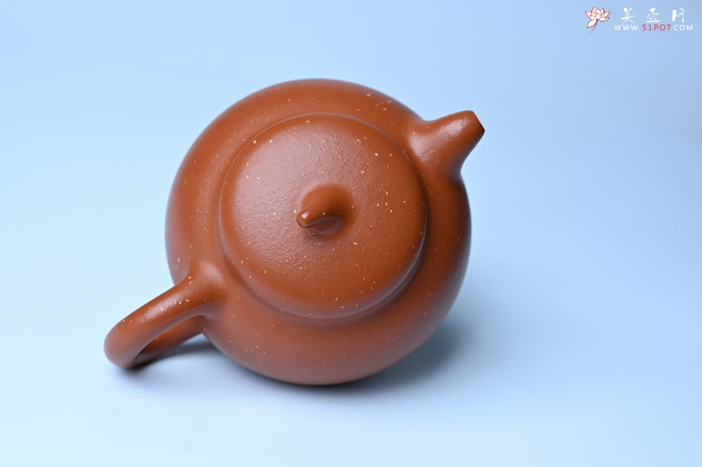 紫砂壶图片：美壶特惠 特好红泥桂花砂茄段壶 茶人醉爱 - 全手工紫砂壶网