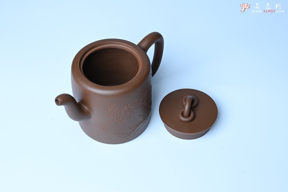 紫砂壶图片：美壶特惠 潜力股王静然 优质紫泥双圈壶 春风大雅能容物 装饰文雅 - 全手工紫砂壶网