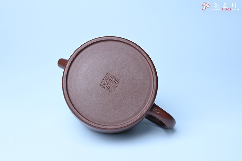 紫砂壶图片：油润黄龙山4号深井红皮龙 全手工德中壶 - 全手工紫砂壶网