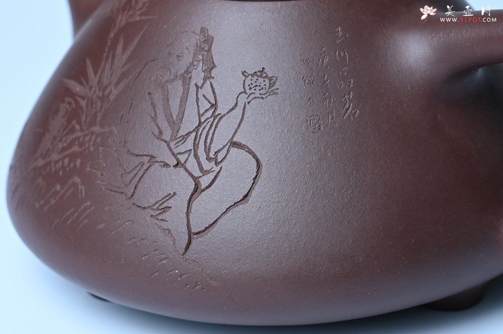 紫砂壶图片：潜力股周小培 特好全手工底槽清子冶石瓢 助工装饰品茶玩壶图 特文气 - 全手工紫砂壶网