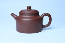 紫砂壶图片：油润黄龙山4号深井红皮龙 全手工德中壶 - 全手工紫砂壶网