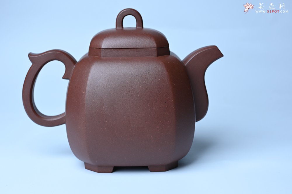紫砂壶图片：实力派张海艳全手工家藏底槽清精工福临八方壶 气势磅礴 - 全手工紫砂壶网