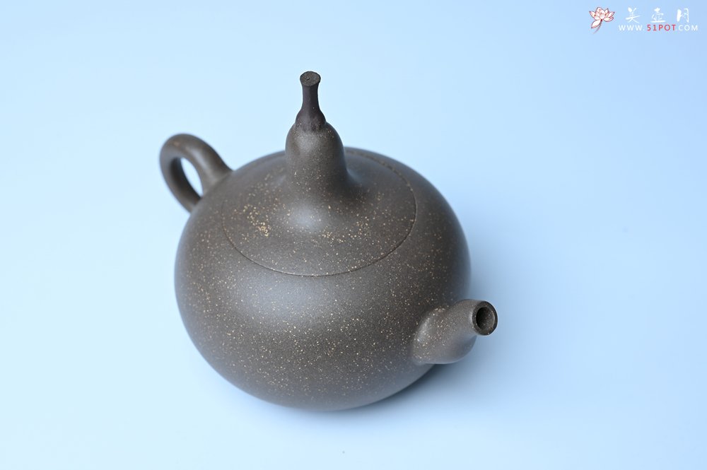 紫砂壶图片：美壶特惠 精致青段大肚茄子壶 茶人醉爱 - 全手工紫砂壶网