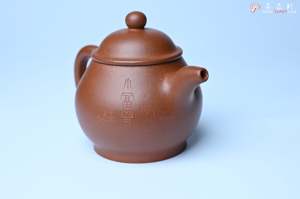 紫砂壶图片：美壶特惠 王老师 全手工红降坡泥潘壶 国助工 易轩 范小君徒杨志老师刻绘 装饰小富贵特文气 - 全手工紫砂壶网