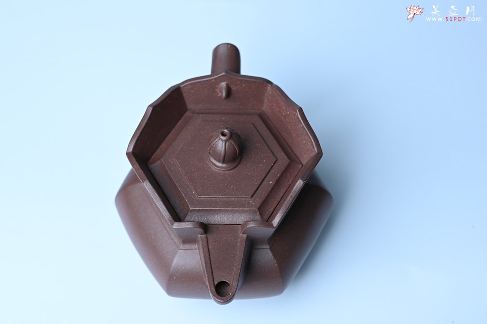 紫砂壶图片：摹古时大彬 优质调砂老紫泥全手工镶片僧帽壶 难度大 古韵悠悠 愈养迷人 - 全手工紫砂壶网