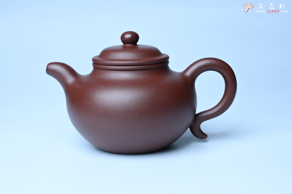紫砂壶图片：潜力股周小培老师 4号井深井红皮龙 超精致全手工莲子茶壶 - 全手工紫砂壶网