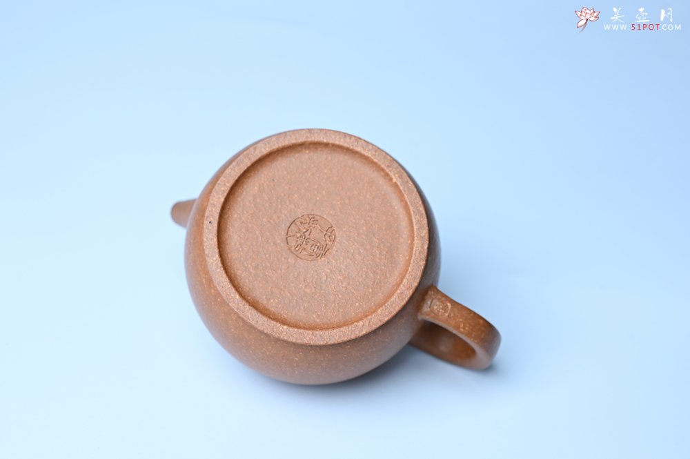 紫砂壶图片：美壶特惠 特好黄降坡泥巨轮珠紫砂壶 茶人醉爱 - 全手工紫砂壶网