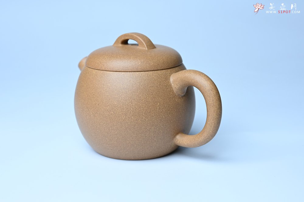 紫砂壶图片：美壶特惠 特好老黄段泥精致大炮巨轮壶 茶人醉爱 - 全手工紫砂壶网