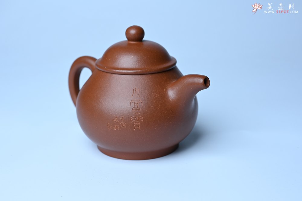 紫砂壶图片：美壶特惠 王老师 全手工红降坡泥潘壶 国助工 易轩 范小君徒杨志超老师刻绘 装饰小富贵特文气 - 全手工紫砂壶网