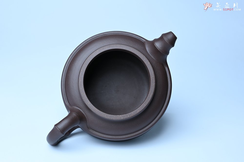 紫砂壶图片：美壶特惠 优质老紫泥双线竹鼓二式 养后特润 - 全手工紫砂壶网