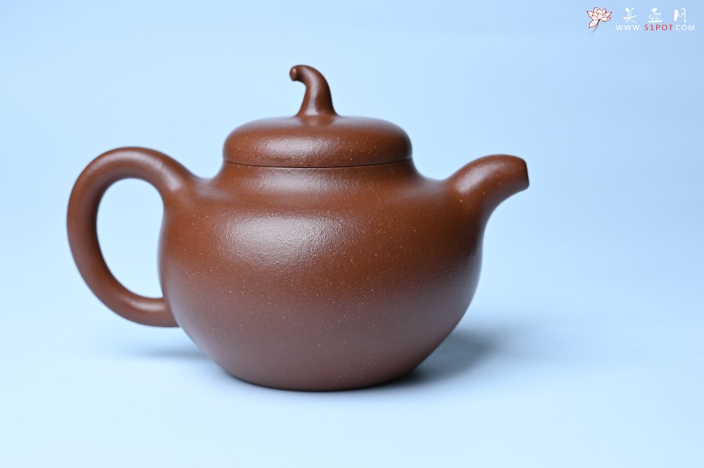 紫砂壶图片：潜力股周小培老师 油润降坡泥全手工茄瓜壶 - 全手工紫砂壶网