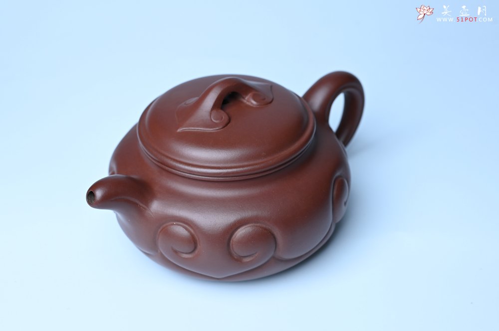 紫砂壶图片：美壶特惠 精致紫泥仿古如意壶 茶人醉爱 - 全手工紫砂壶网