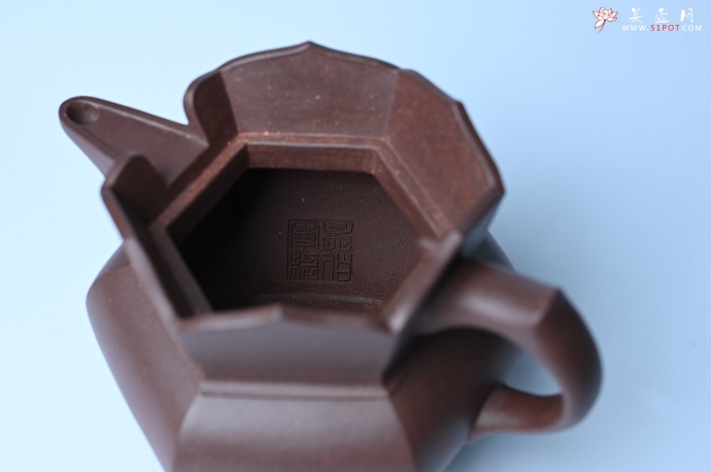紫砂壶图片：摹古时大彬 优质调砂老紫泥全手工镶片僧帽壶 难度大 古韵悠悠 愈养迷人 - 全手工紫砂壶网