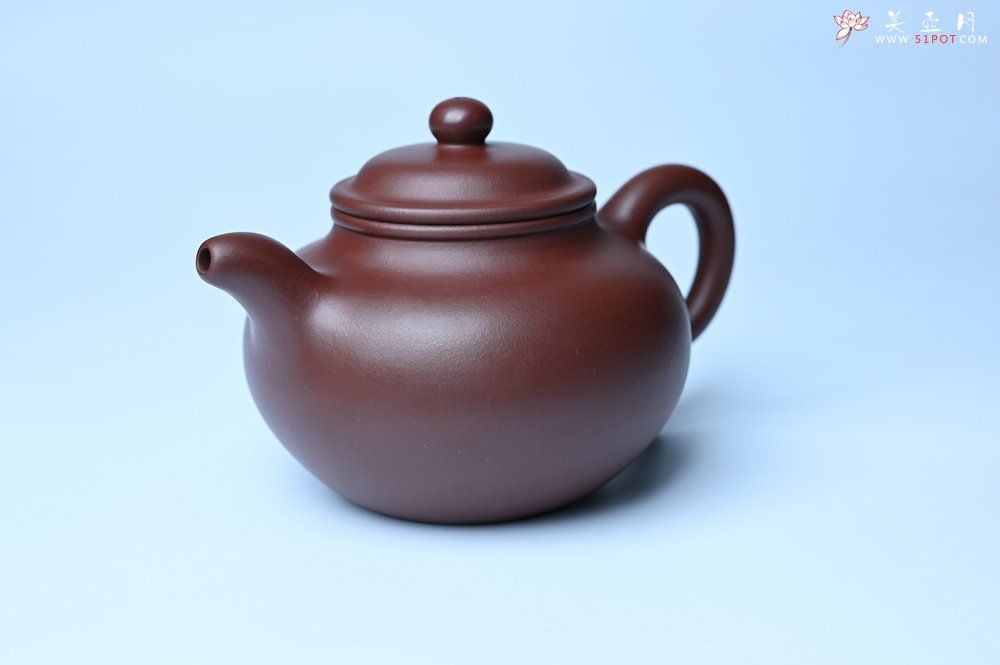 紫砂壶图片：潜力股周小培老师 4号井深井红皮龙 超精致全手工莲子茶壶 - 全手工紫砂壶网