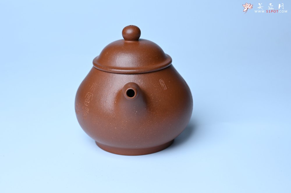 紫砂壶图片：美壶特惠 王老师 全手工红降坡泥潘壶 国助工 易轩 范小君徒杨志超老师刻绘 装饰小富贵特文气 - 全手工紫砂壶网