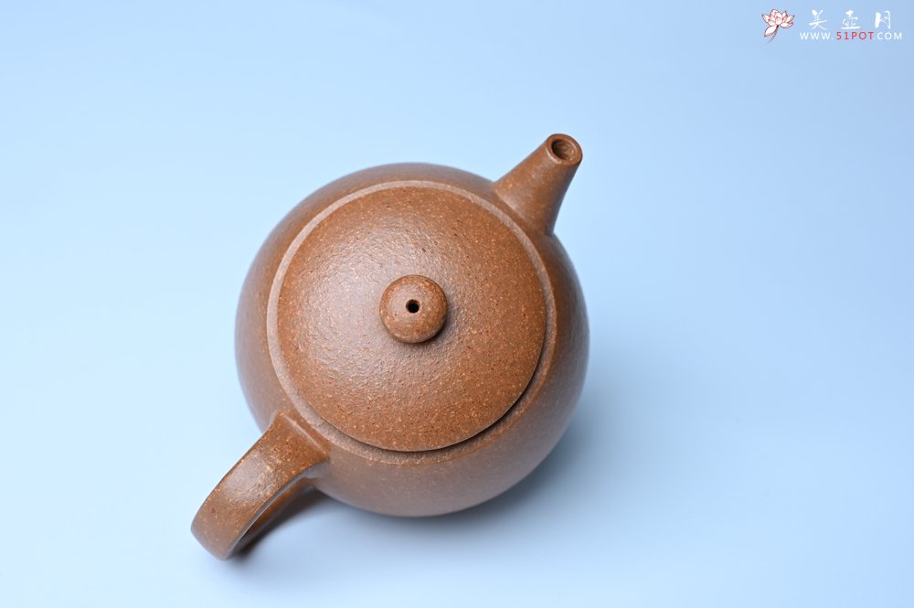 紫砂壶图片：美壶特惠 特好黄降坡泥巨轮珠紫砂壶 茶人醉爱 - 全手工紫砂壶网