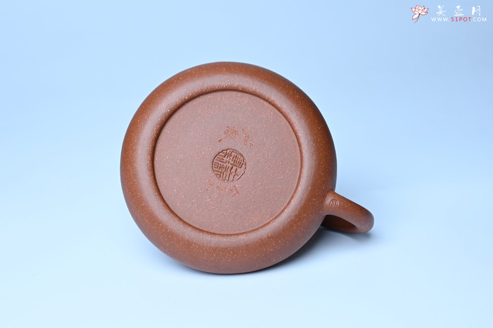 紫砂壶图片：美壶特惠 潜力股王老师 全手工拍打成型茄瓢壶 装饰枯枝鸟 特文气 - 全手工紫砂壶网