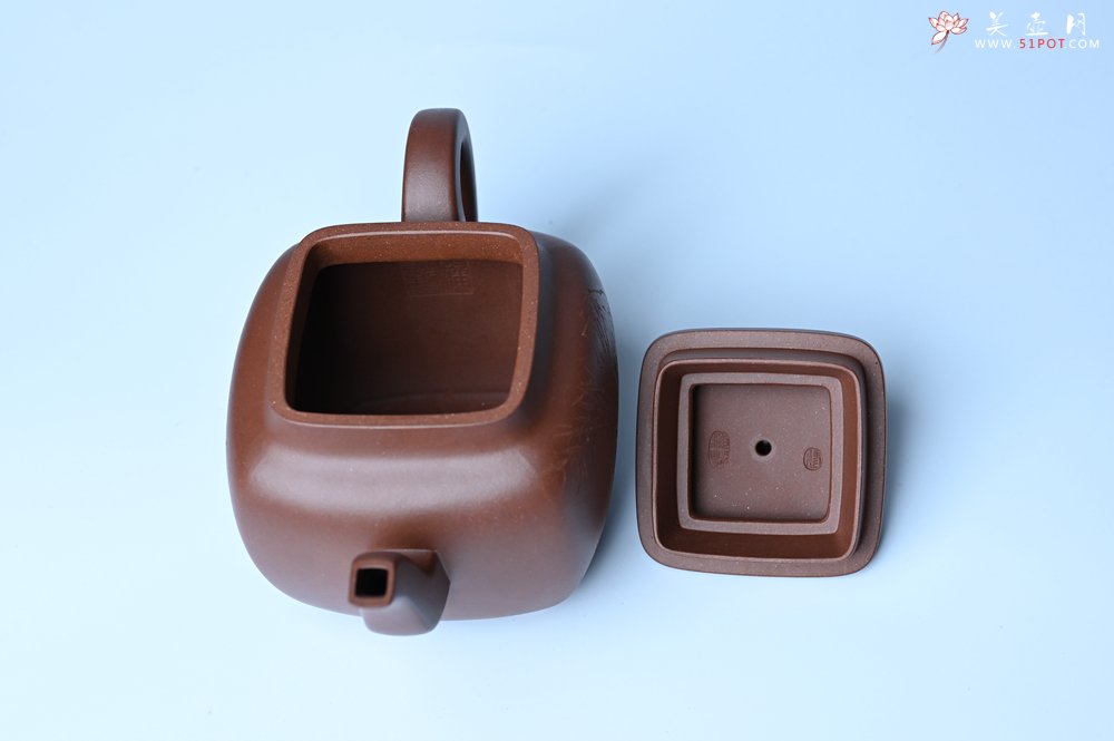 紫砂壶图片：实力派张海艳全手工油润底曹青重器鸣远四方 气势磅礴 用心之作 装饰人物特文气 - 全手工紫砂壶网