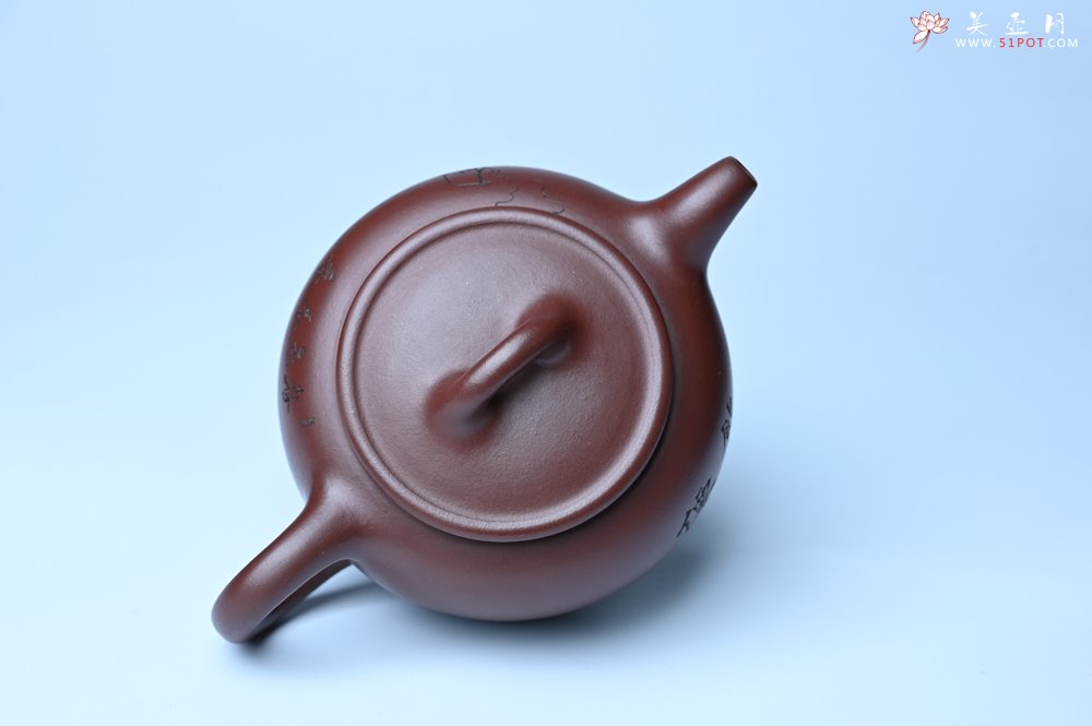 紫砂壶图片：潜力股周小培老师 4号井深井红皮龙 全手工过桥井栏壶 装饰人物特文气 - 全手工紫砂壶网
